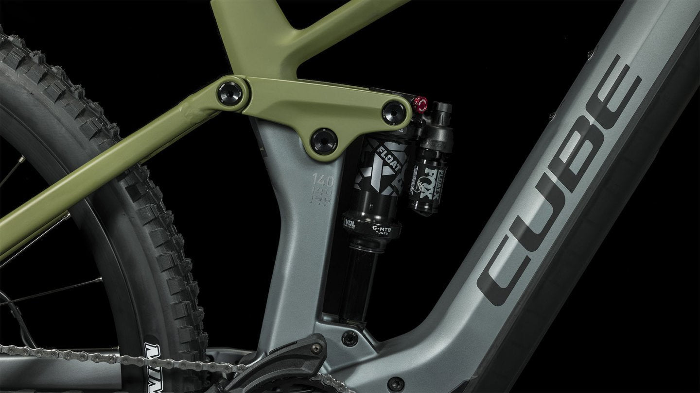 Cube Mountainbike Electric Carbon - Stéréo Hybride 140 HPC TM 750 - 2023 - Flashgrey/Olive