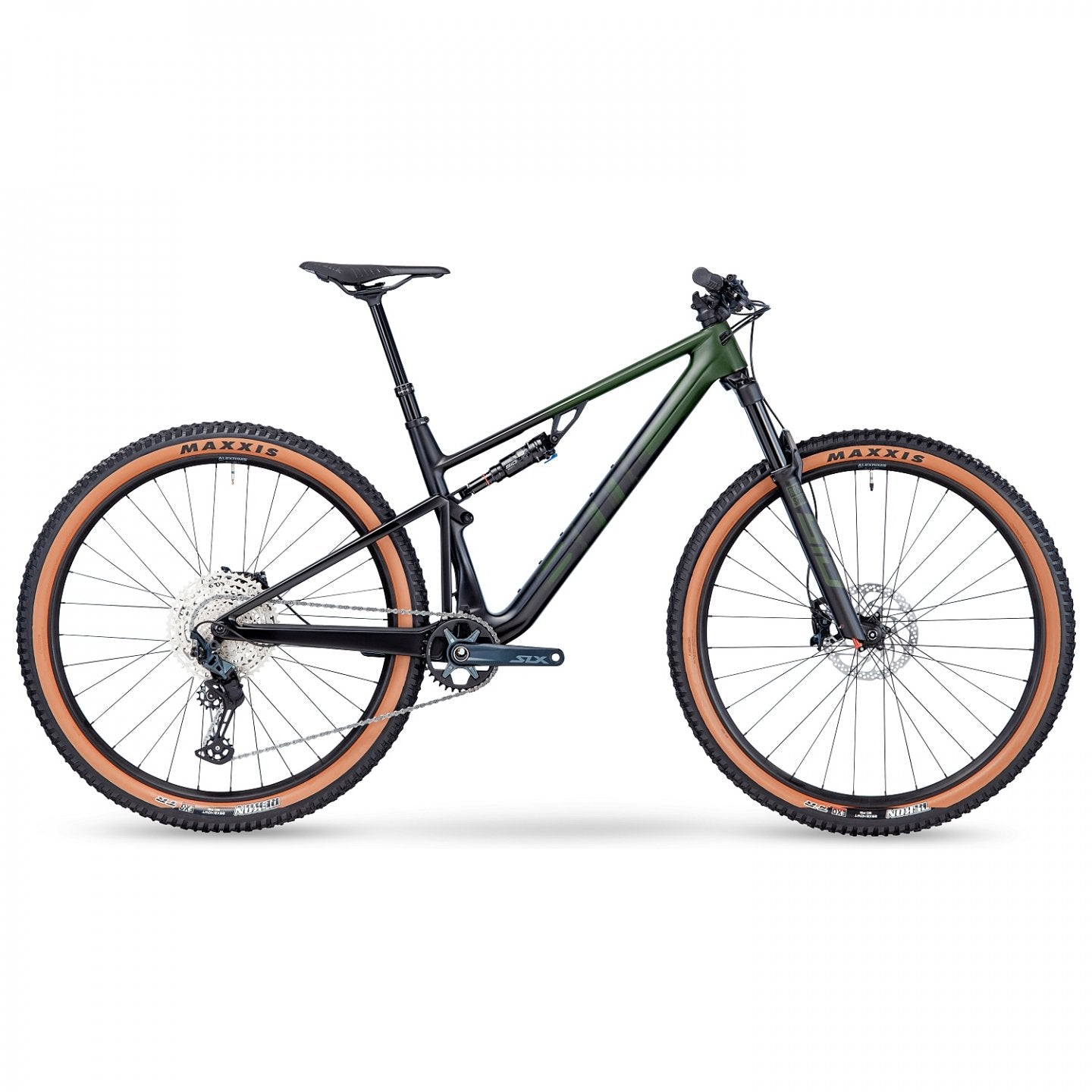 Vélo de montagne en carbone BMC 29" - FOURSTROKE LT TWO - 2023 - vert forêt foncé/noir