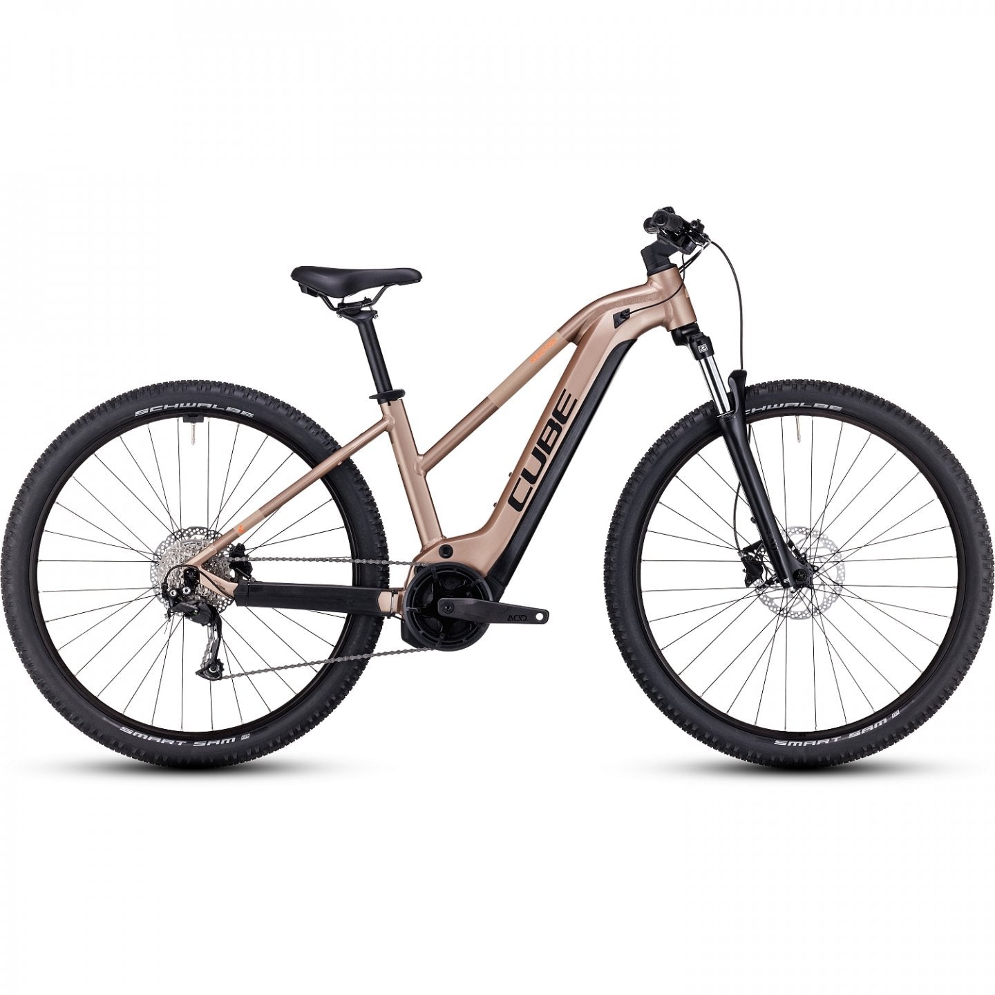 Cube Mtb Electric Woman - Reaction Hybrid Performance 625 - 2023 - Metallicbrown/Orange