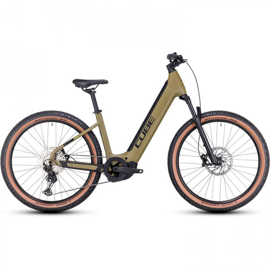 VTT électrique CUBE Easy Entry 27.5" - REACTION HYBRID Race 750 - 2023 - olive/vert